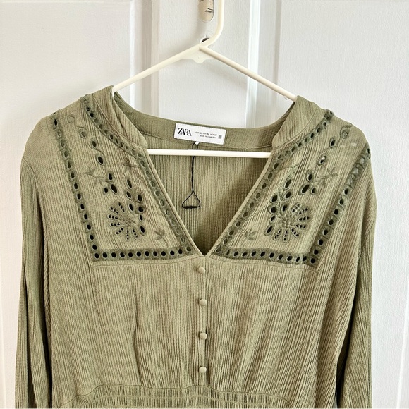 Zara embroidered mini dress. - Picture 5 of 6